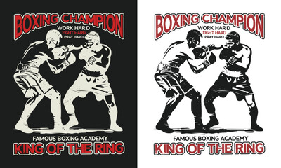 Boxing champion work hard Boxing T-shirt design
