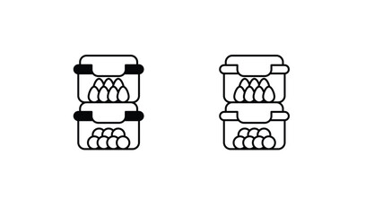 Food Container icon design with white background stock illustration