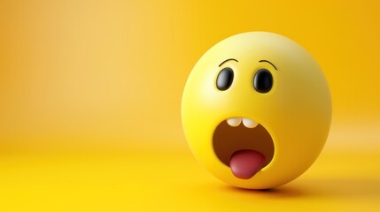 Fototapeta premium 3D Shocked Emoticon