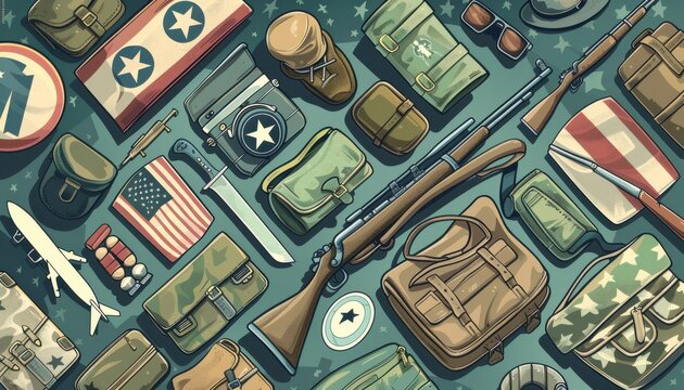 Veterans Day military souvenir or memorabilia items 