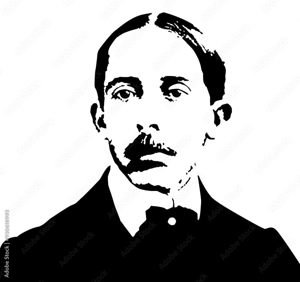 Wall mural portrait of santos dumont