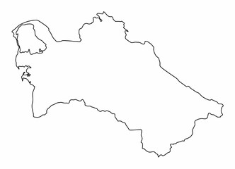 Turkmenistan outline map