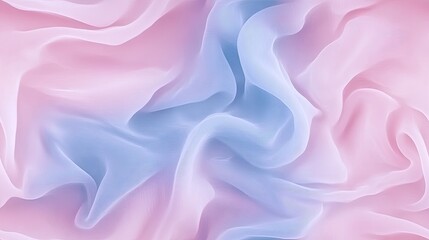 Obraz premium Glowing pastel waves in pink and blue swirl against a dark cosmic backdrop filled with stars and space elements, creating a serene and enchanting atmosphere SEAMLESS PATTERN