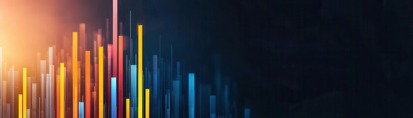 Obraz premium Digital marketing timeline on a dashboard, representing data-driven strategy, organized and tech-oriented