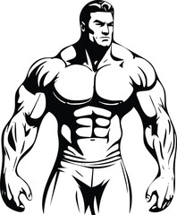 Fototapeta premium illustration of a male body