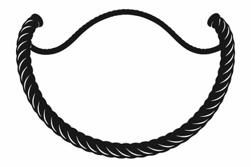 Rope Border Lasso vector illustration, Rope Frame Border vector Lasso concept.