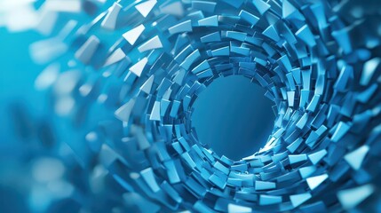 Obraz premium Abstract arrows in a spiral, depicting continuous data flow, sleek and minimal