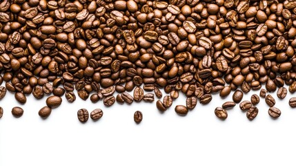 Obraz premium Aromatic coffee beans texture background for gourmet concepts