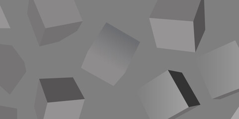 Cube pattern background, close up backdrop, gray color, minimal grayscale cube pattern background