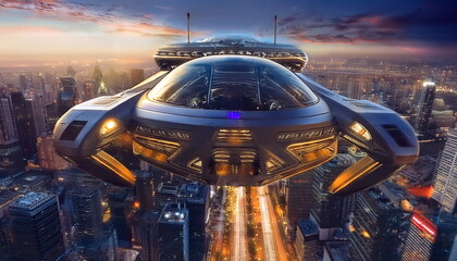 Fototapeta premium Futuristisches Flugzeug