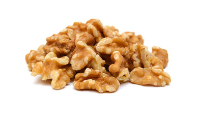 Stack Walnuts on white background