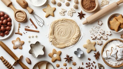 Christmas Cookie Baking Ingredients.