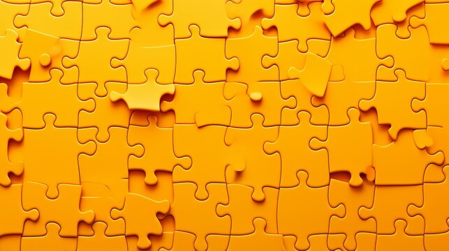 Eye catching orange banner for puzzle game advertisement, featuring customizable text space