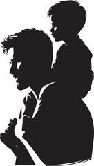 Father and son silhouette design