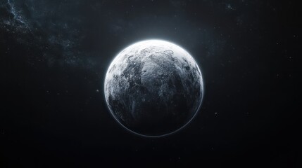 Obraz premium A computer generated image of a planet. Concept of futuristic technology