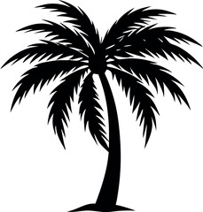 Obraz premium palm tree silhouette vector illustration