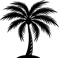 palm tree silhouette vector illustration