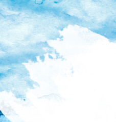 Watercolor drawing with a mountain landscape. The peak of the mountain, forest, pine. Watercolor hill, hillock.Summer, autumn landscape.Abstract paint splash. Island by the sea. mountain and greenery