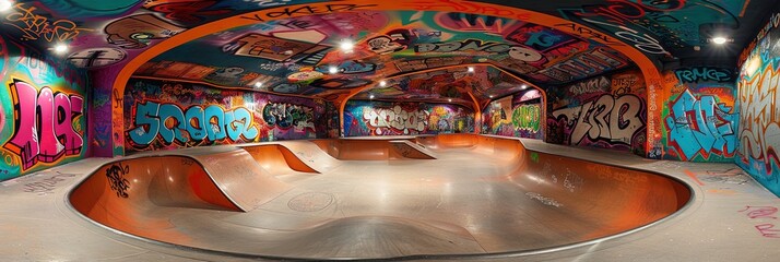 graffitied skatepark glossy paint havoc 