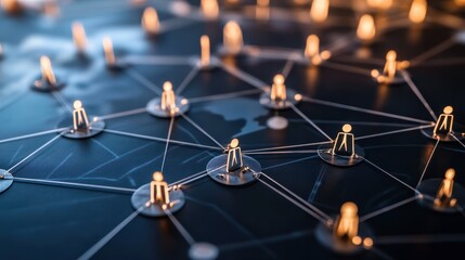 Global network business structure customer connection Analysis and exchange of customer service information Teamwork, Strategy, Technology and Society