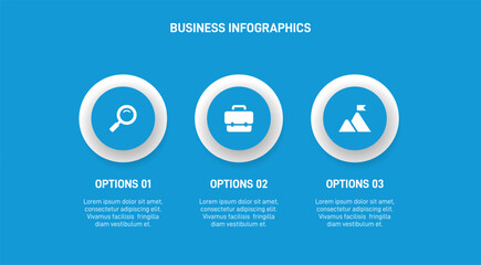 Horizontal progress bar featuring 3 arrow-shaped elements, symbolizing three six stages of business strategy and progression. Clean timeline infographic design template. Vector for presentation