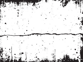 Monochrome Distressed Grunge Vector Design: A black and white pattern with scratchy and grainy textures