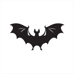 A bat silhouette art illustration
