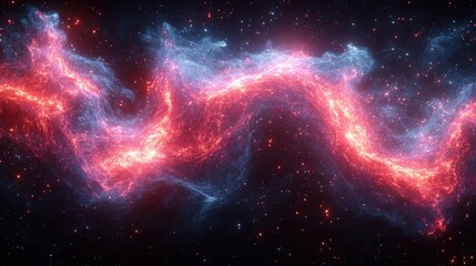 Fototapeta premium Red and Blue Galactic Wave