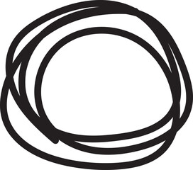 hand drawn circle vector silhoeutte