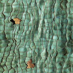 Obraz premium Close-up of natural textures, leaf patterns, wood grain, water ripples