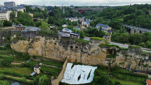 drone photo Bock casemates Luxembourg europe