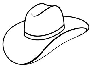 
Cowgirl and Cowboy Hat Line art vector, Cowboy Hat SVG
