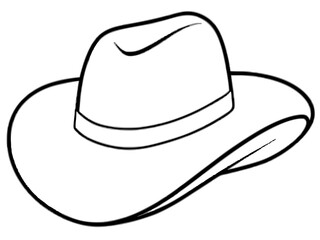 
Cowgirl and Cowboy Hat Line art vector, Cowboy Hat SVG
