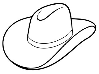 
Cowgirl and Cowboy Hat Line art vector, Cowboy Hat SVG
