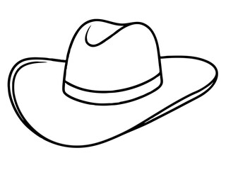 
Cowgirl and Cowboy Hat Line art vector, Cowboy Hat SVG
