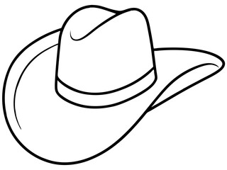
Cowgirl and Cowboy Hat Line art vector, Cowboy Hat SVG

