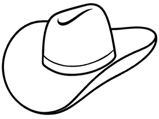 
Cowgirl and Cowboy Hat Line art vector, Cowboy Hat SVG
