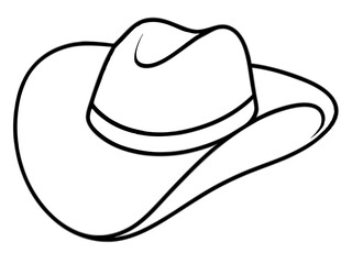 
Cowgirl and Cowboy Hat Line art vector, Cowboy Hat SVG
