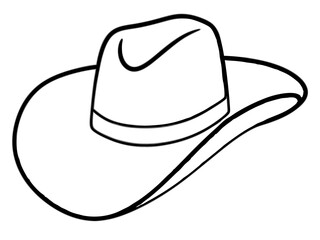 
Cowgirl and Cowboy Hat Line art vector, Cowboy Hat SVG
