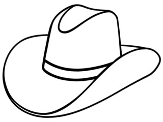 
Cowgirl and Cowboy Hat Line art vector, Cowboy Hat SVG

