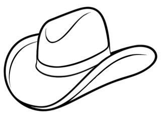 

Cowboy Hat line art, Cowgirl and Cowboy Hat SVG
