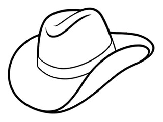 

Cowboy Hat line art, Cowgirl and Cowboy Hat SVG
