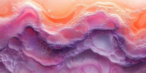 Obraz premium Neon Glow: A Collage of Peach and Lavender, generative ai