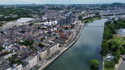 drone photo Liège belgium europe
