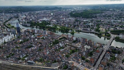 drone photo Liège belgium europe
