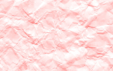 Pink crumpled paper background texture. Full frame