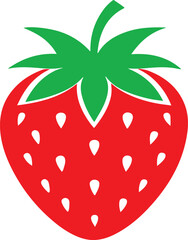 Strawberry flat vector illustration on white background.,Strawberry Vector Illustration high quality, Strawberry. Two red sweet berries. Hand-drawn colored flat vector illustration isolated on white.