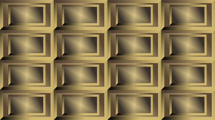 arrangement of rectangular geometric planes with gradient colors of gold and brown as inspiration in visual communication design art as a background or for use in art design needs