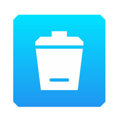 trash bin icon vector simple design illustration 