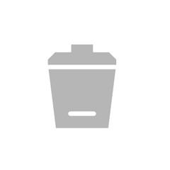 trash bin icon vector simple design illustration 